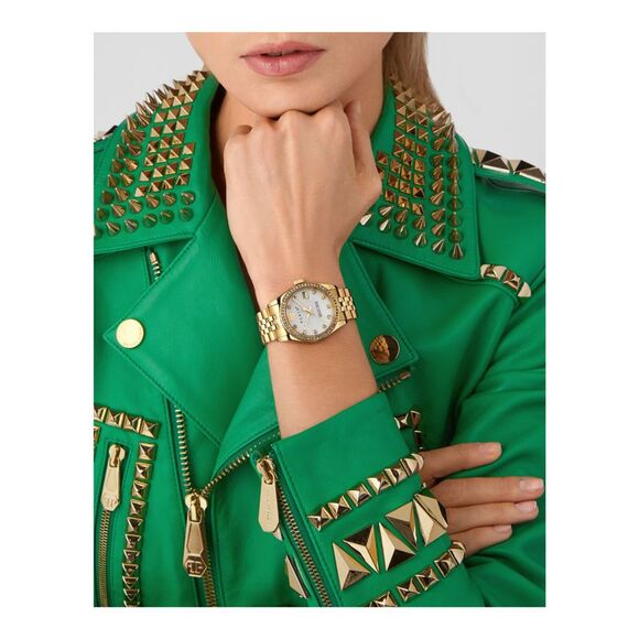 Philipp Plein Date Superlative Crystal Watch Gold Womens - Picture 5 of 6